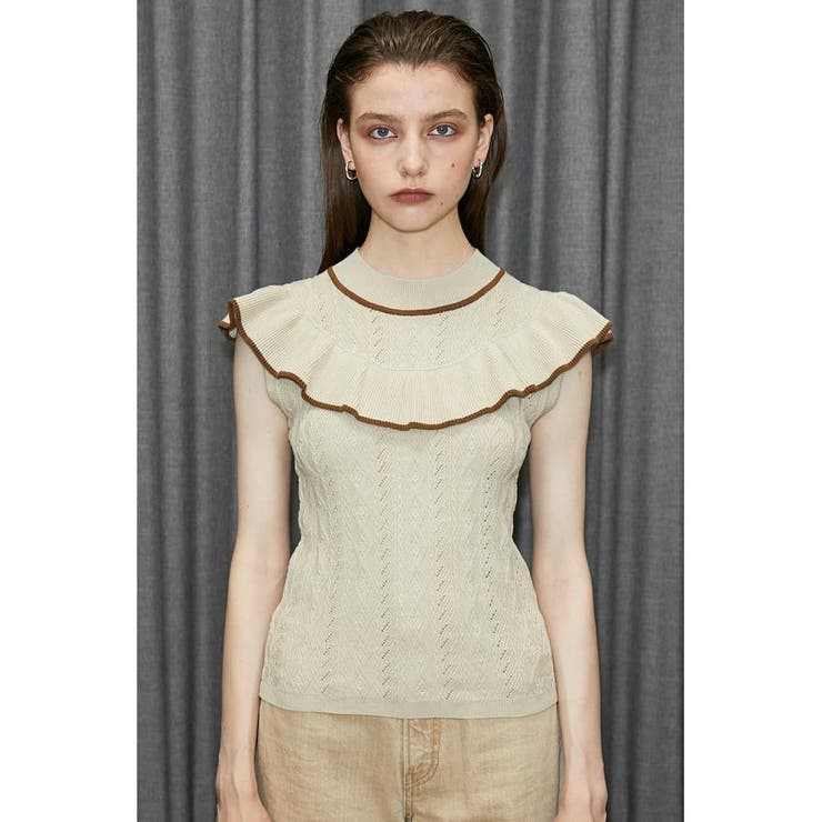 FRONT FRILL KNIT トップス | SLY OUTLET | 詳細画像3