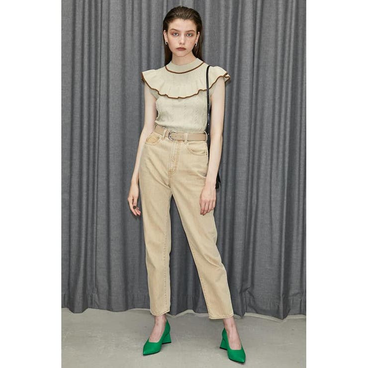 FRONT FRILL KNIT トップス | SLY OUTLET | 詳細画像1