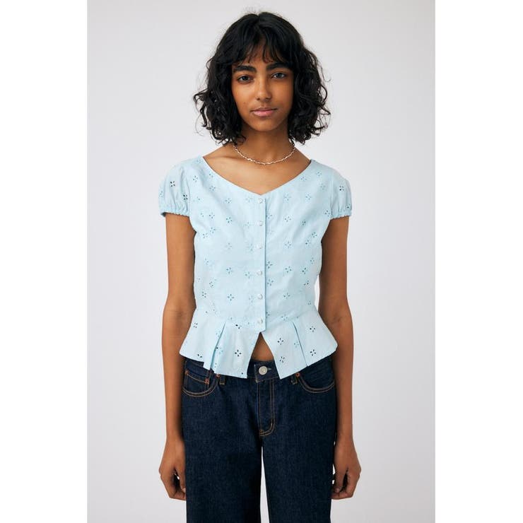 EYELET CORSET ブラウス[品番：BJLW0026148]｜MOUSSY OUTLET（マウジー 