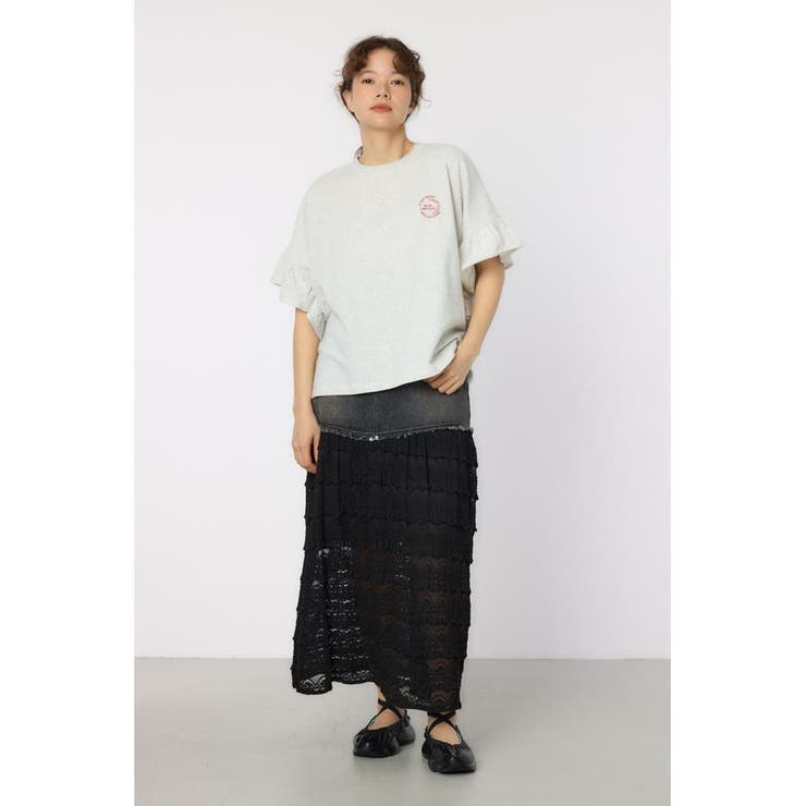 アメリカ製ヴィンテージ お花のペイント ボリュームスリーブトップス OTOE RODEO CROWNS WIDE BOWL | 【UNISEX】(Ryu Ambe)Yee Haw シャツ
