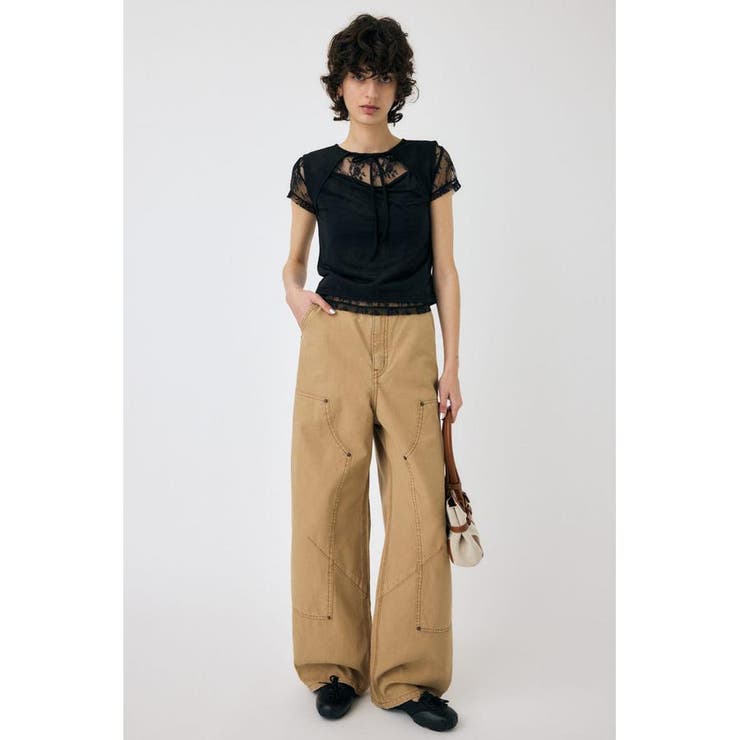 LACE LAYERED OPEN NECK トップス | MOUSSY OUTLET | 詳細画像2 