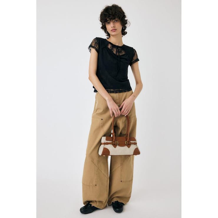 LACE LAYERED OPEN NECK トップス | MOUSSY OUTLET | 詳細画像3 