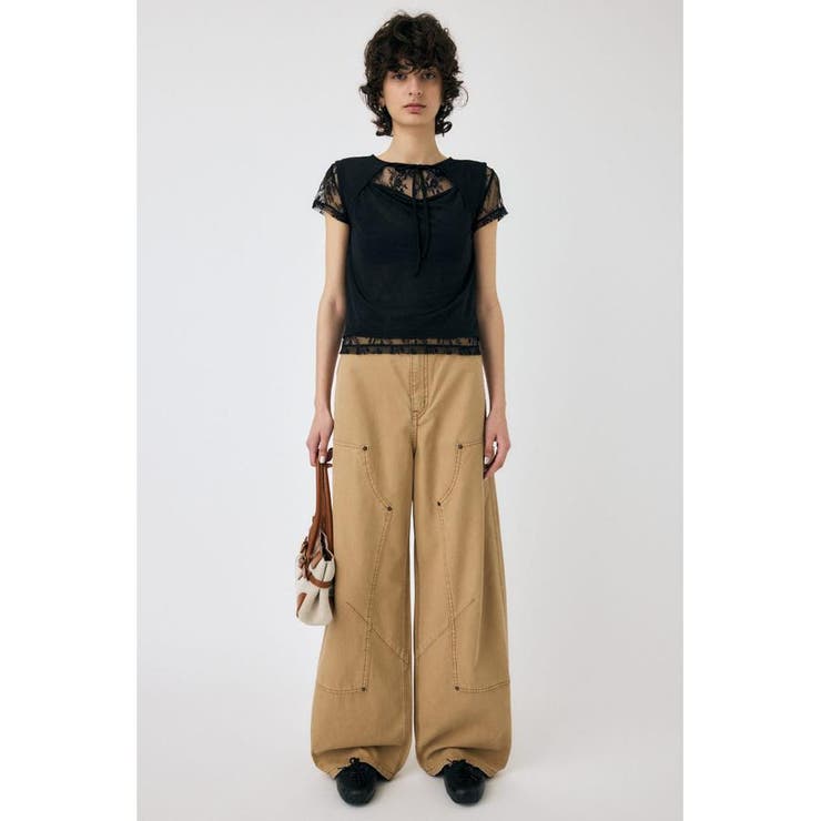 LACE LAYERED OPEN NECK トップス | MOUSSY OUTLET | 詳細画像4 
