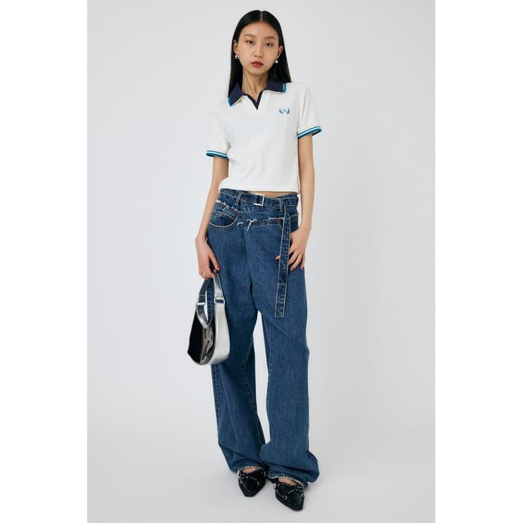 DOUBLE COLLAR PILE SKIPPER Tシャツ | MOUSSY OUTLET | 詳細画像1 