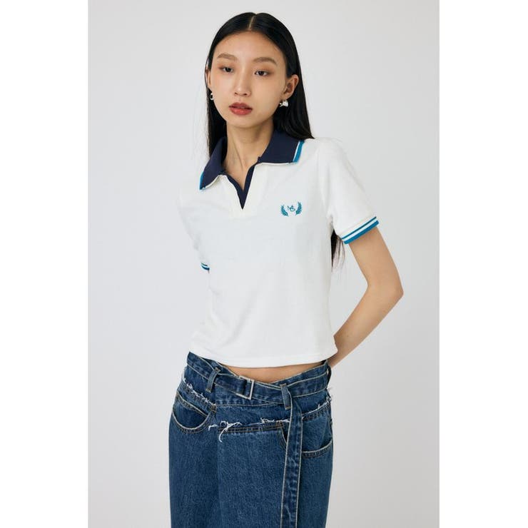 O/WHT1 | DOUBLE COLLAR PILE SKIPPER Tシャツ | MOUSSY OUTLET