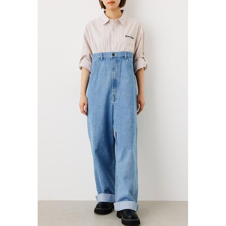 柄BEG5 | DENIM リメイクライク オールインワン | RODEO CROWNS WIDE BOWL