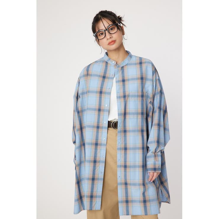 柄BLU5 | ドルマンボックスチュニックシャツ | RODEO CROWNS WIDE BOWL