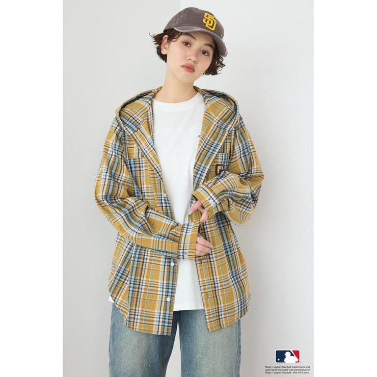 (MLB)フードチェックシャツ | RODEO CROWNS WIDE BOWL | 詳細画像9 