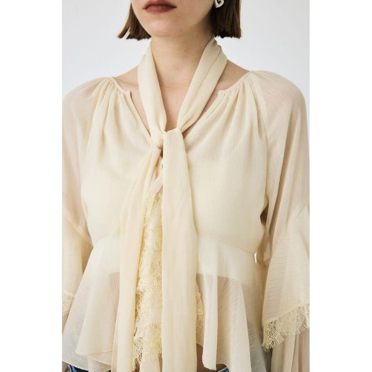 LACE TRIM TIE ブラウス | MOUSSY OUTLET | 詳細画像16 