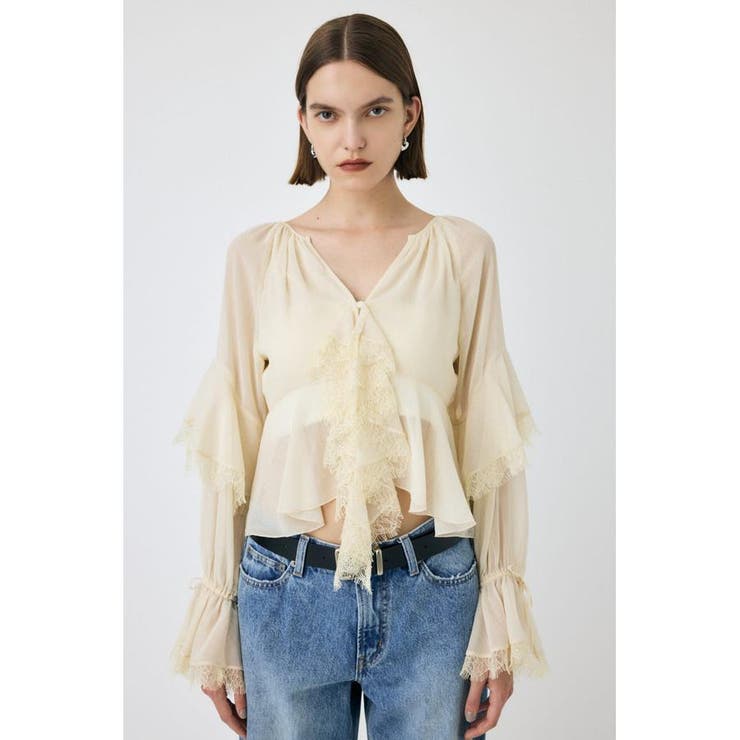 LACE TRIM TIE ブラウス | MOUSSY OUTLET | 詳細画像15 