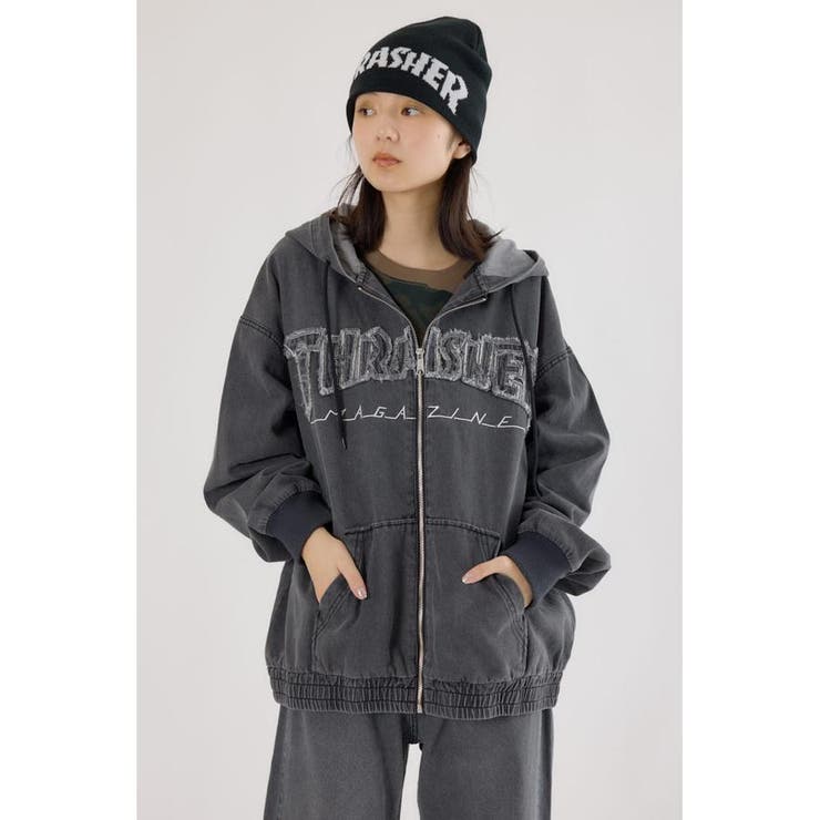 (THRASHER) デニムフードブルゾン | RODEO CROWNS WIDE BOWL | 詳細画像2 