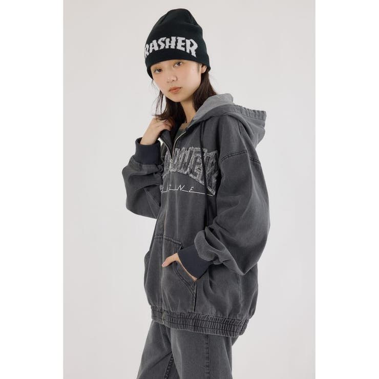 (THRASHER) デニムフードブルゾン | RODEO CROWNS WIDE BOWL | 詳細画像3 