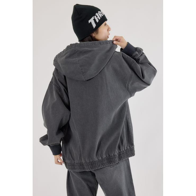 (THRASHER) デニムフードブルゾン | RODEO CROWNS WIDE BOWL | 詳細画像4 