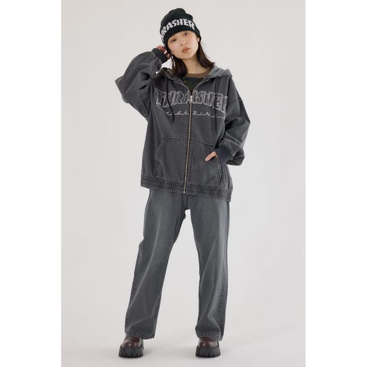 (THRASHER) デニムフードブルゾン | RODEO CROWNS WIDE BOWL | 詳細画像5 