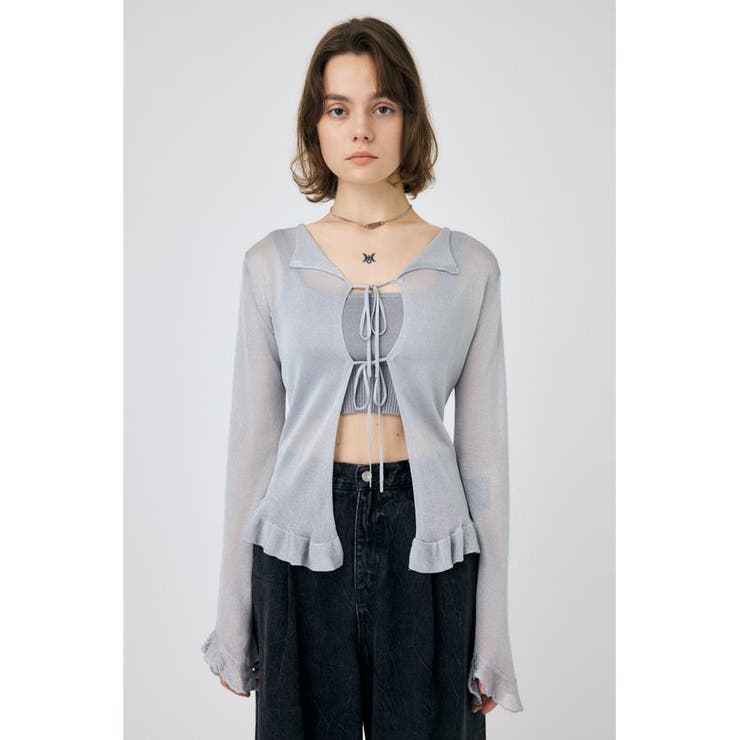 OPEN NECK SHEER カーディガン | MOUSSY OUTLET | 詳細画像20 