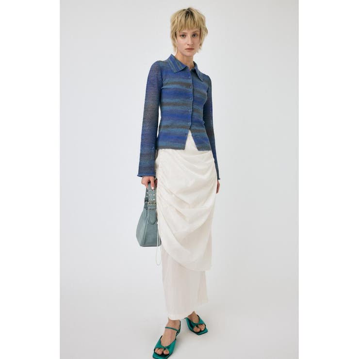 BLU | MULTI BORDER ニットシャツ | MOUSSY OUTLET