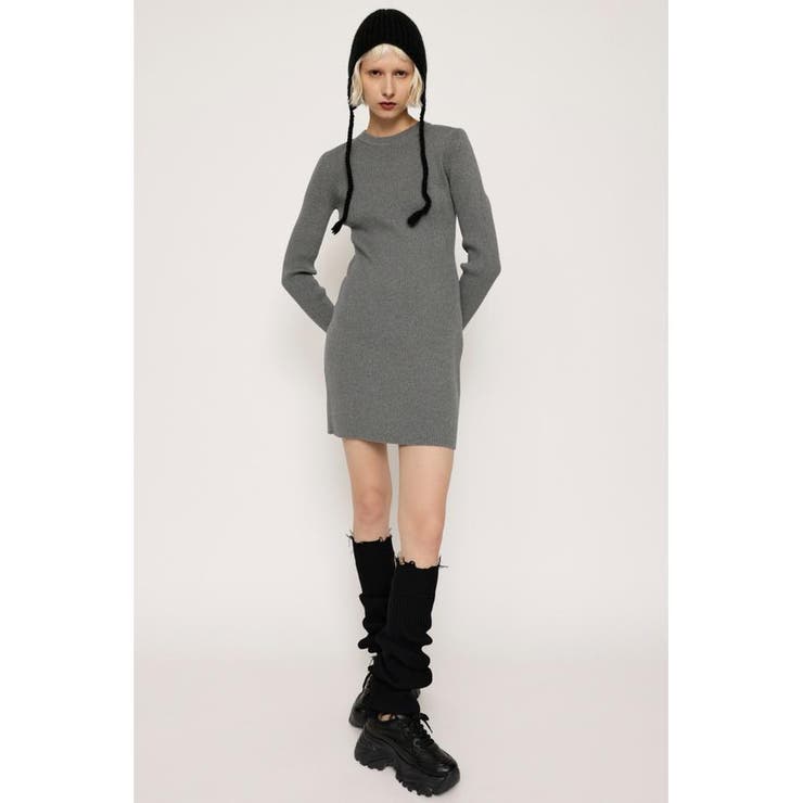 BI-COLOR RIB ショートワンピース[品番：BJLW0024669]｜SLY
