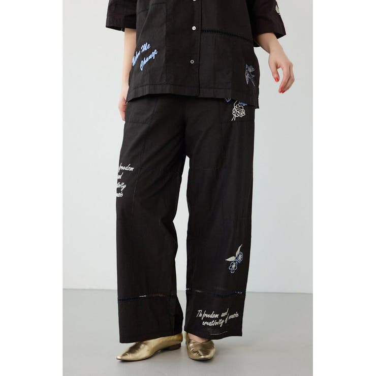 BLK | INDIA EMBROIDERYパンツ | RODEO CROWNS WIDE BOWL