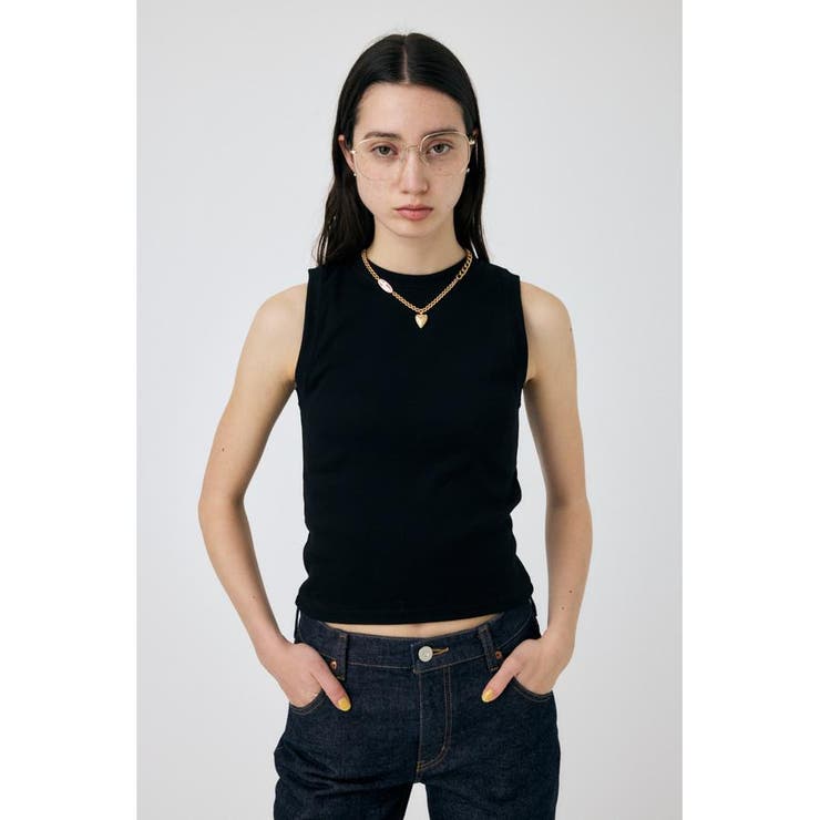 BLK | SUVIN GIZA SLEEVELESS トップス | MOUSSY OUTLET