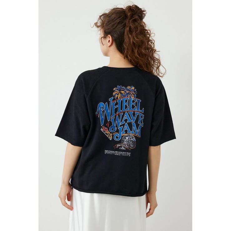 BLK | 半袖リバーススウェットトップス | RODEO CROWNS WIDE BOWL