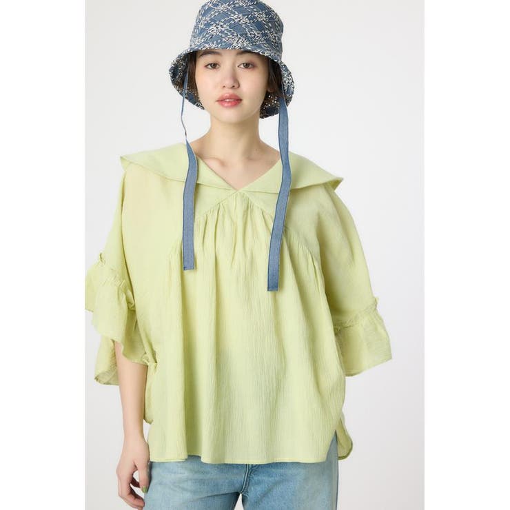 L/YEL1 | ボリュームフリルチュニック | RODEO CROWNS WIDE BOWL