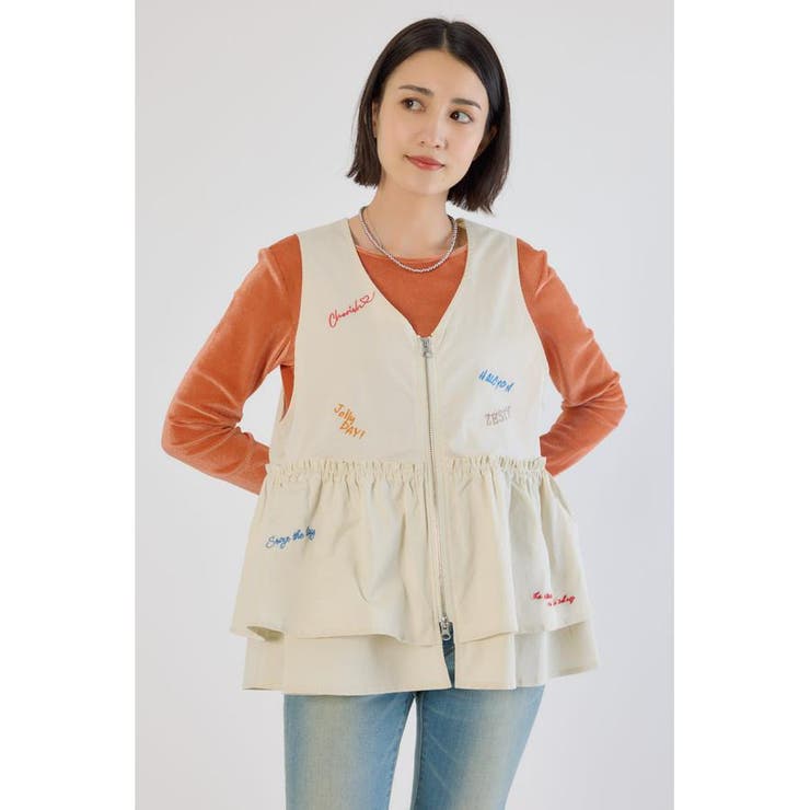 embroideryフロントジップベスト | RODEO CROWNS WIDE BOWL | 詳細画像2 