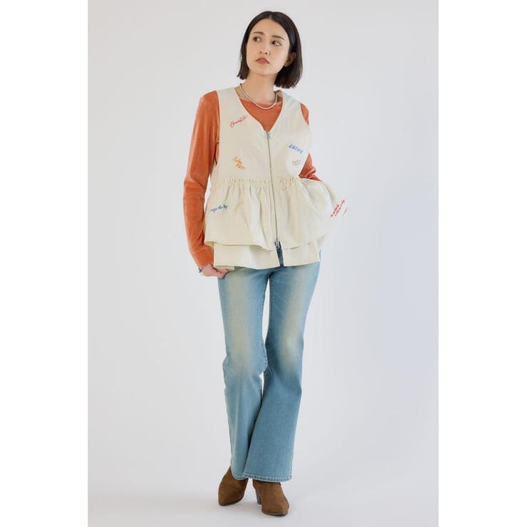 embroideryフロントジップベスト | RODEO CROWNS WIDE BOWL | 詳細画像5 