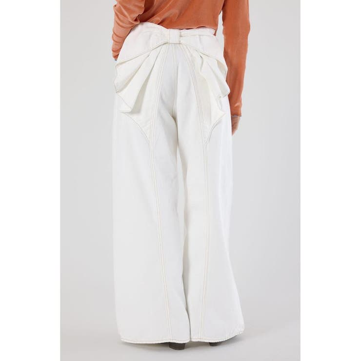 O/WHT1 | ビッグリボンデニムパンツ | RODEO CROWNS WIDE BOWL