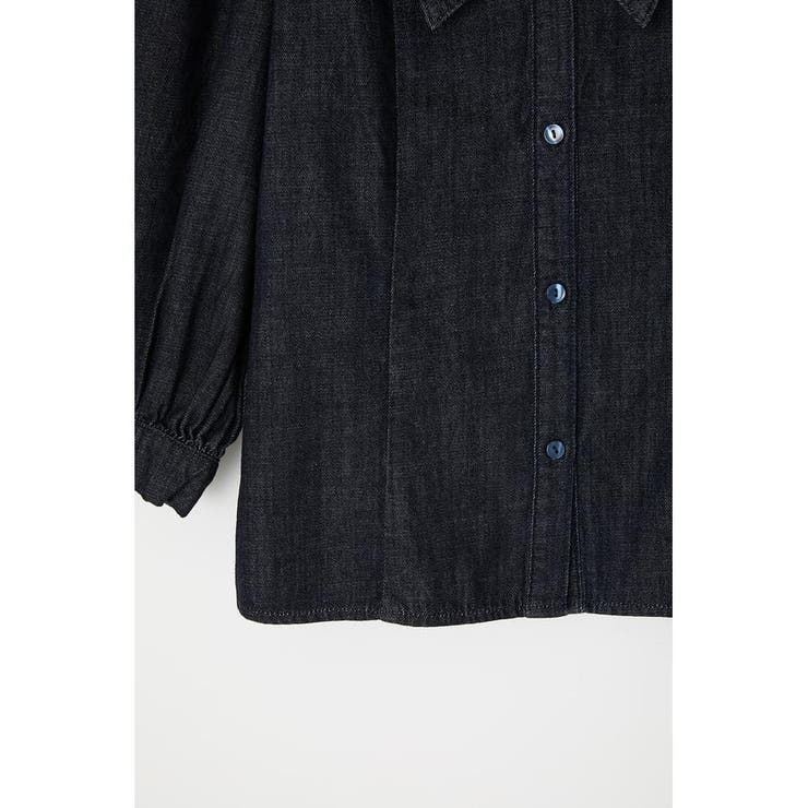 BIG COLLAR DENIM BLOUSE[品番：BJLW0019655]｜MOUSSY OUTLET ...