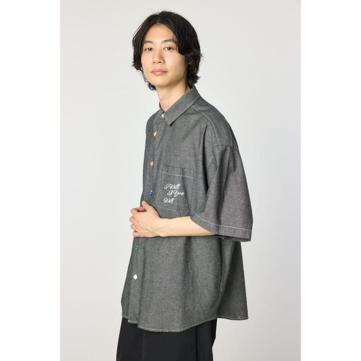 バックフラワーシャンブレーシャツ | RODEO CROWNS WIDE BOWL | 詳細画像3 