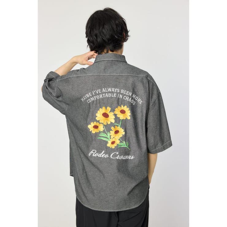 バックフラワーシャンブレーシャツ | RODEO CROWNS WIDE BOWL | 詳細画像4 