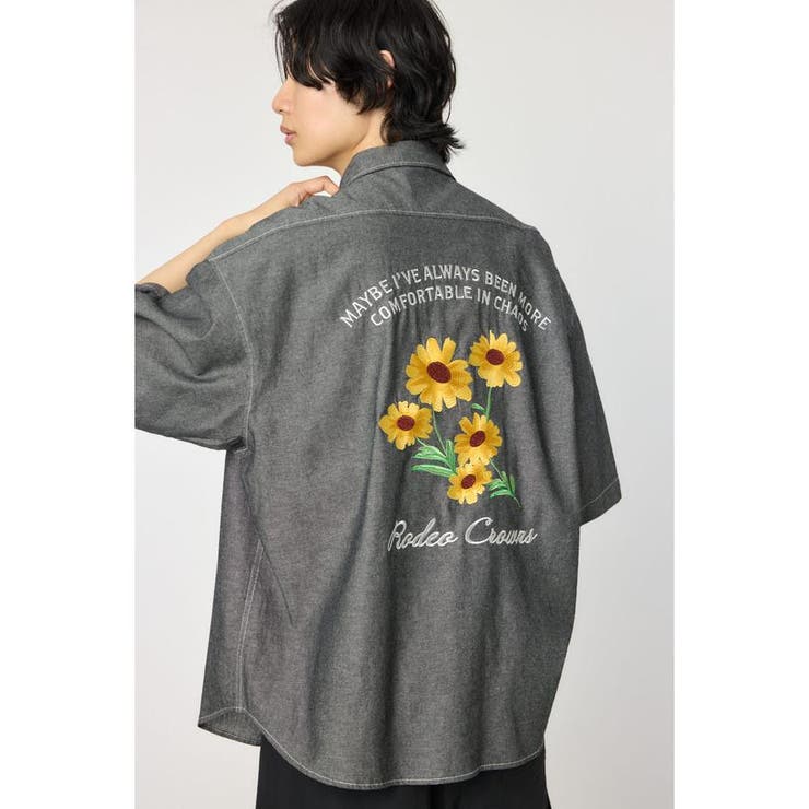 バックフラワーシャンブレーシャツ | RODEO CROWNS WIDE BOWL | 詳細画像5 
