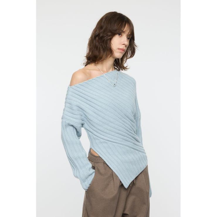 ASYMMETRY RIB ニット | MOUSSY OUTLET | 詳細画像12 