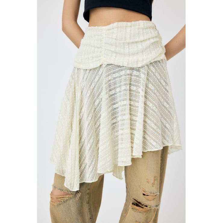 ASYMMETRIC HEM LACY スカート | MOUSSY OUTLET | 詳細画像4 