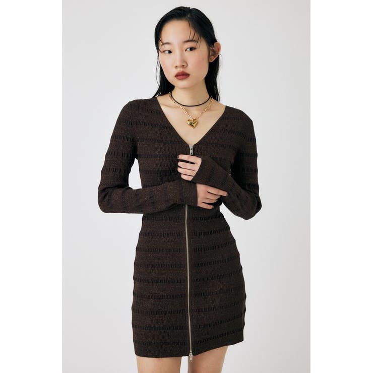 OPEN STITCH KNIT MINI ドレス | MOUSSY OUTLET | 詳細画像4 