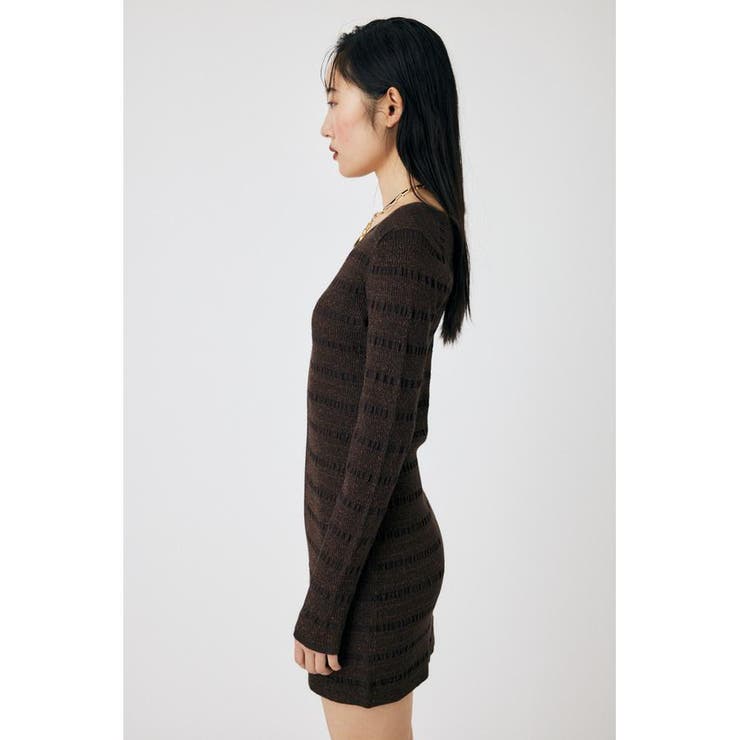 OPEN STITCH KNIT MINI ドレス | MOUSSY OUTLET | 詳細画像6 