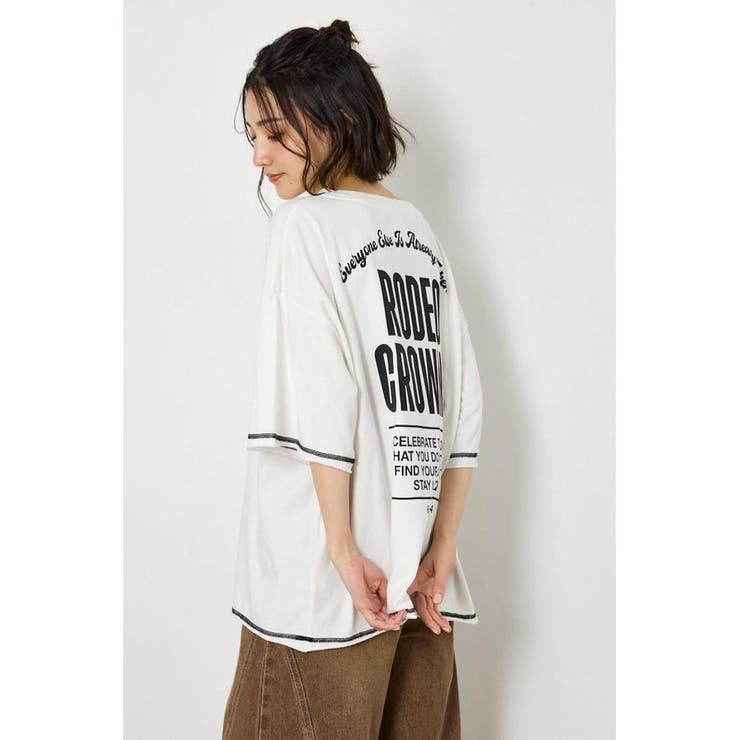 ヴィンテージライクステッチ5分袖Tシャツ | RODEO CROWNS WIDE BOWL | 詳細画像1 