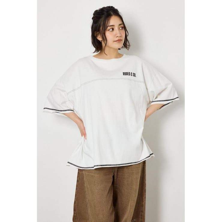 ヴィンテージライクステッチ5分袖Tシャツ | RODEO CROWNS WIDE BOWL | 詳細画像3 