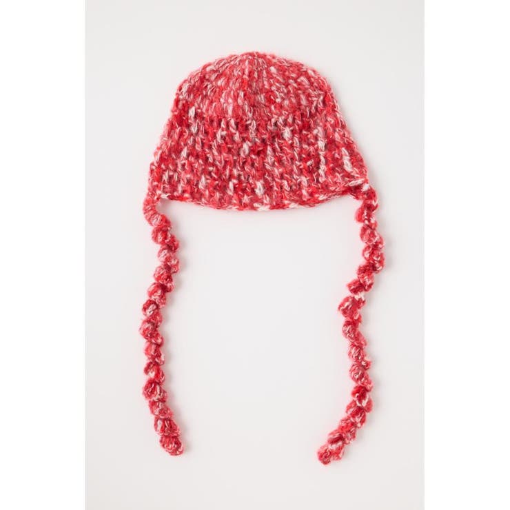 RED | FLUFFY CROCHET HEAD キャップ | MOUSSY OUTLET