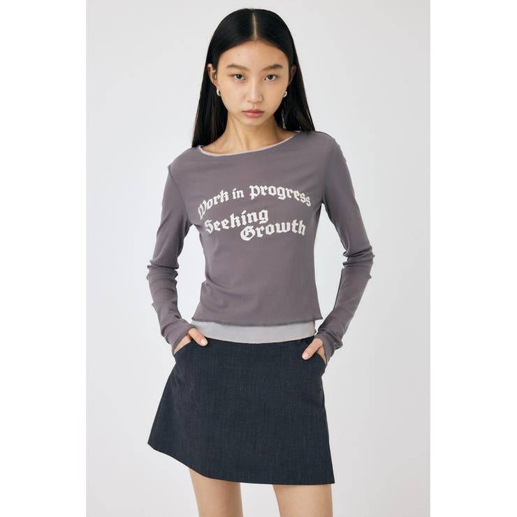 SHEER LAYERED ロングスリーブTシャツ | MOUSSY OUTLET | 詳細画像4 