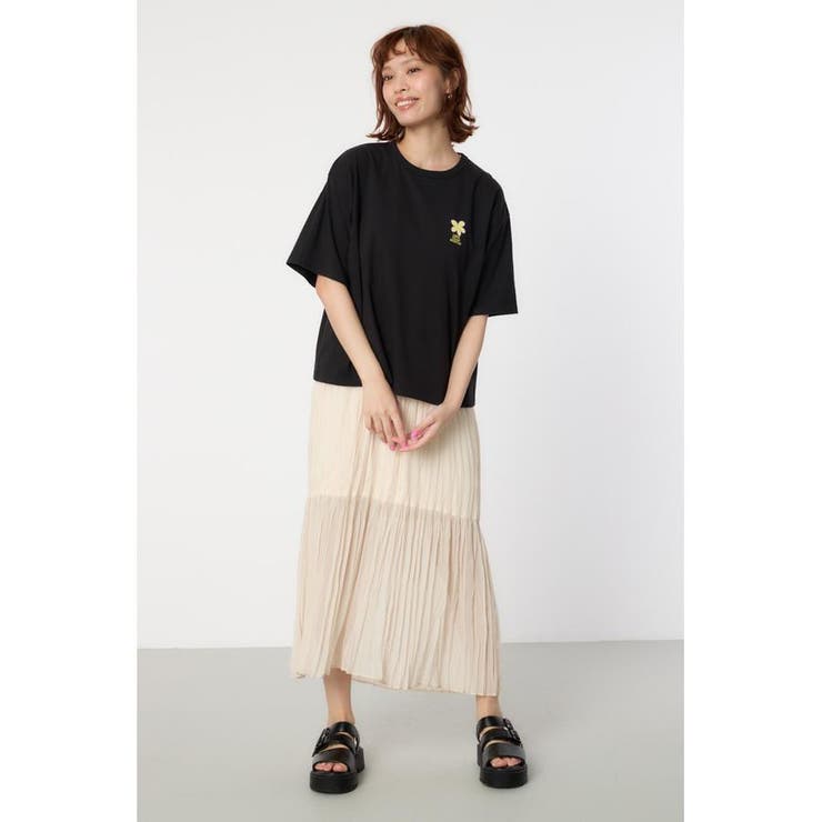 日本未入荷 CHUU★ローズカモフラージュトップス NBG FLOWER Tシャツ[品番：BJLW0027993]｜RODEO CROWNS WIDE