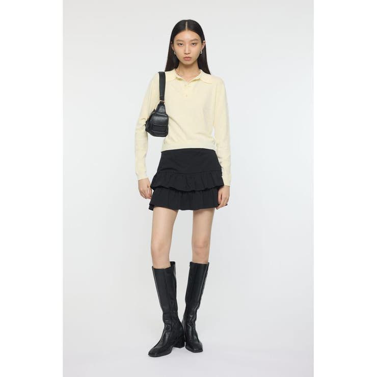 VELOUR TOUCH KNIT ポロ | MOUSSY OUTLET | 詳細画像2 