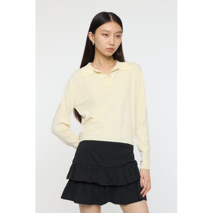VELOUR TOUCH KNIT ポロ | MOUSSY OUTLET | 詳細画像4 