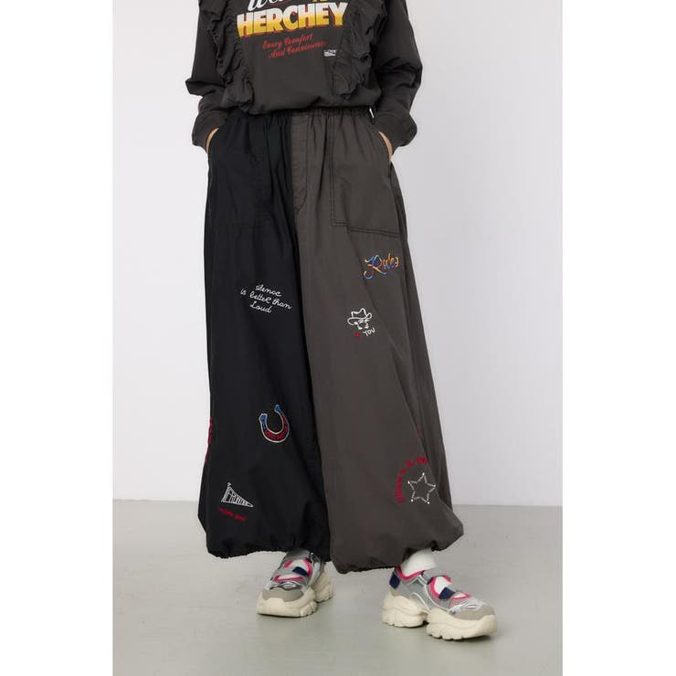 柄BLK5 | パラシュートパンツ'25 | RODEO CROWNS WIDE BOWL