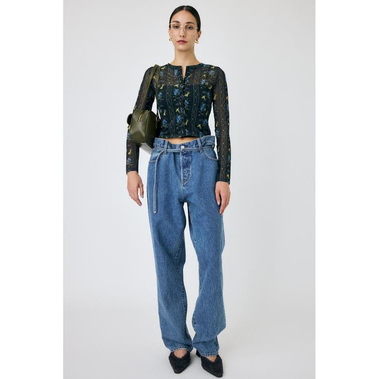 BLU | OVER WAIST ルーズストレートデニム | MOUSSY OUTLET