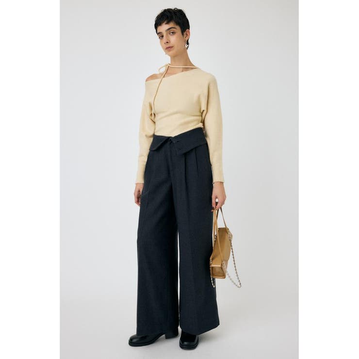FOLD WAIST ワイドスラックス | MOUSSY OUTLET | 詳細画像11 