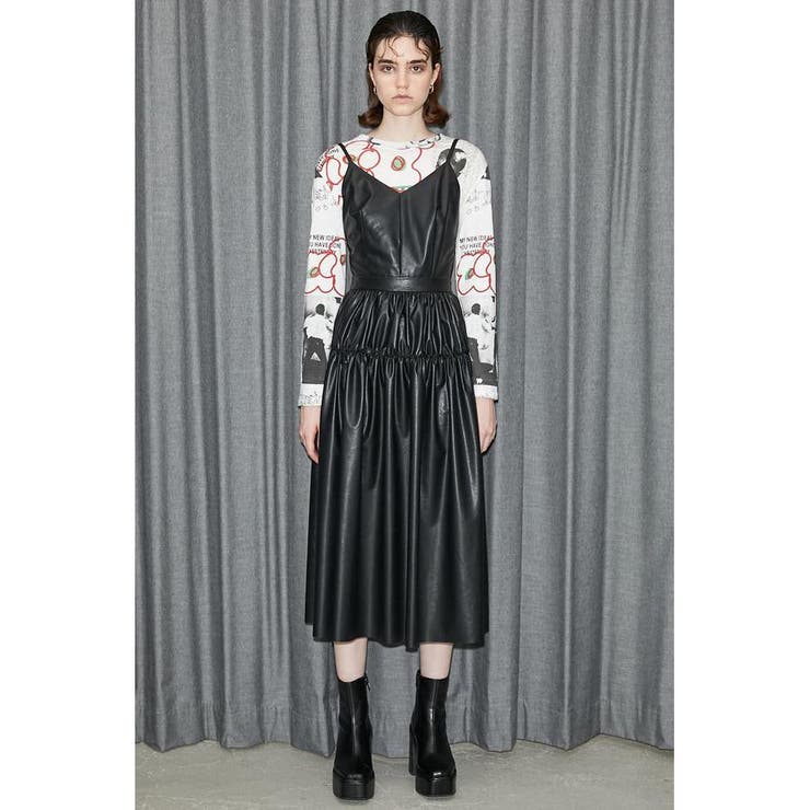 Vegan Leather Gather Cami ワンピース 品番 Bjlw Sly Outlet スライ アウトレット のレディースファッション通販 Shoplist ショップリスト