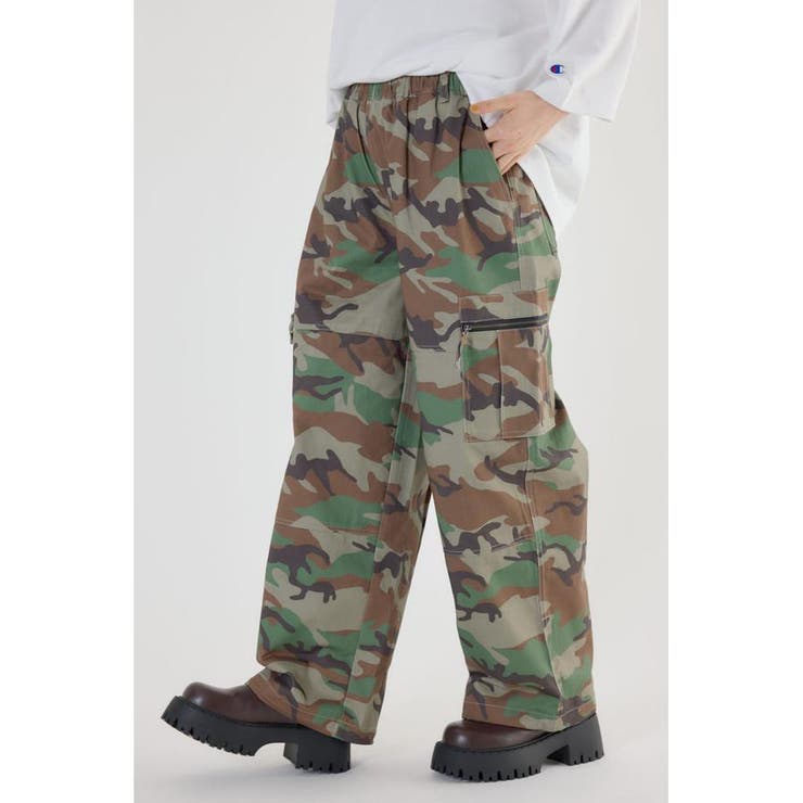 迷彩 | POCKET ZIP CARGOパンツ | RODEO CROWNS WIDE BOWL