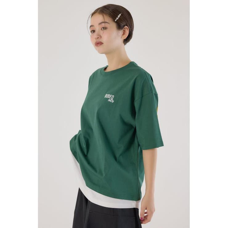 フェイクレイヤードスクリプトロゴ Tシャツ | RODEO CROWNS WIDE BOWL | 詳細画像16 