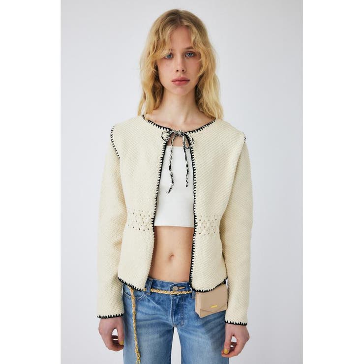 CROCHET KNIT ジャケット | MOUSSY OUTLET | 詳細画像2 